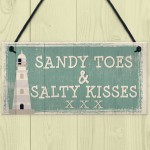 Sandy Toes Shabby Chic Seaside Lighthouse Nautical Theme Signs