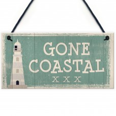 Gone Coastal Shabby Chic Sign Vintage Nautical Seaside Plaques 