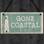 Gone Coastal Shabby Chic Sign Vintage Nautical Seaside Plaques 