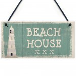 Beach House Shabby Chic Sign Vintage Nautical Seaside Plaque Art