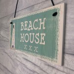 Beach House Shabby Chic Sign Vintage Nautical Seaside Plaque Art