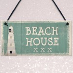 Beach House Shabby Chic Sign Vintage Nautical Seaside Plaque Art