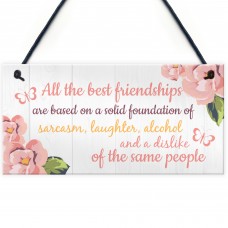 Friendship Sign Best Friend Hanging Plaque Thank You Gift Chic 