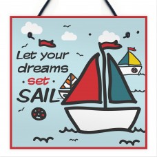 Set Sail Chic Signs Sailing Nautical Seaside Plaques Boat Gifts
