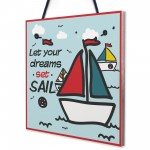 Set Sail Chic Signs Sailing Nautical Seaside Plaques Boat Gifts