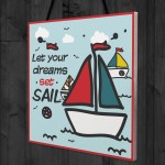 Set Sail Chic Signs Sailing Nautical Seaside Plaques Boat Gifts