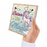Believe In Magic Unicorn Wall Girls Bedroom Quotes Plaque Signs