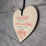 Love Wood Heart Sign NANNY NANA NAN GRANNY GRAN Keepsake Gift
