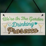 Garden Drinking Prosecco Friend Friendship Plaque Alcohol Signs