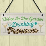 Garden Drinking Prosecco Friend Friendship Plaque Alcohol Signs