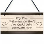 Wedding Reception Decor Flip Flop Grab A Pair & Dance Sign Props