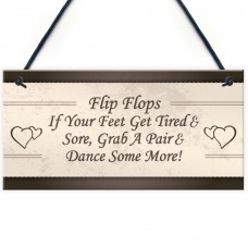 Wedding Reception Decor Flip Flop Grab A Pair & Dance Sign Props