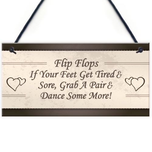 Wedding Reception Decor Flip Flop Grab A Pair & Dance Sign Props