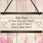 Wedding Reception Decor Flip Flop Grab A Pair & Dance Sign Props