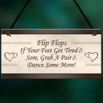 Wedding Reception Decor Flip Flop Grab A Pair & Dance Sign Props