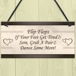 Wedding Reception Decor Flip Flop Grab A Pair & Dance Sign Props