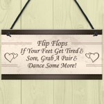 Wedding Reception Decor Flip Flop Grab A Pair & Dance Sign Props