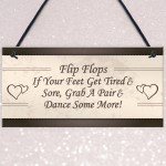 Wedding Reception Decor Flip Flop Grab A Pair & Dance Sign Props
