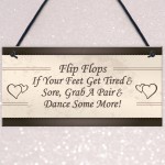 Wedding Reception Decor Flip Flop Grab A Pair & Dance Sign Props