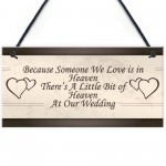 Wedding Decoration Plaque Heaven At Our Wedding Shabby Chic Sign