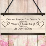 Wedding Decoration Plaque Heaven At Our Wedding Shabby Chic Sign