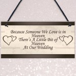 Wedding Decoration Plaque Heaven At Our Wedding Shabby Chic Sign