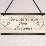 Wedding Decoration Plaque Shabby Chic Bride Groom Reception Gift