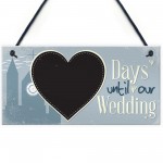 Wedding Countdown Plaque Sign Chalkboard Engagement Gift Mr&Mrs