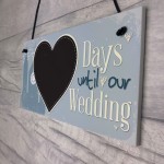 Wedding Countdown Plaque Sign Chalkboard Engagement Gift Mr&Mrs