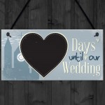 Wedding Countdown Plaque Sign Chalkboard Engagement Gift Mr&Mrs