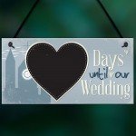 Wedding Countdown Plaque Sign Chalkboard Engagement Gift Mr&Mrs