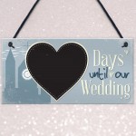 Wedding Countdown Plaque Sign Chalkboard Engagement Gift Mr&Mrs