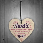 Aunties Like YOU Present Wooden Heart Sign Friendship Love Gift