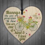 Nannys Like You Are Precious Wooden Heart Plaque I Love You Gran