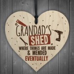 Grandads Shed Wooden Plaque Novelty Workshop Garage Tool Gifts