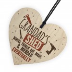 Grandads Shed Wooden Plaque Novelty Workshop Garage Tool Gifts