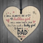 Daddies Girl Fathers Day Dad Hanging Heart Signs Thank You Gifts