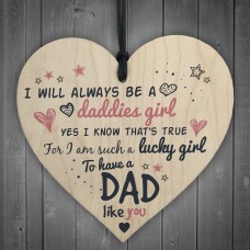 Daddies Girl Fathers Day Dad Hanging Heart Signs Thank You Gifts