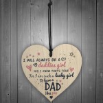 Daddies Girl Fathers Day Dad Hanging Heart Signs Thank You Gifts