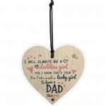 Daddies Girl Fathers Day Dad Hanging Heart Signs Thank You Gifts