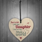 My Whole World Hanging Heart Plaque Mum Dad Daughter Love Gift