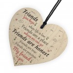 My Friend Is You Wooden Hanging Heart Friendship Birthday GIFTS