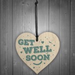 Get Well Soon Thinking of You Love Gift Wooden Heart Sign Plaque
