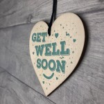 Get Well Soon Thinking of You Love Gift Wooden Heart Sign Plaque