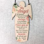 My Angel Grave Wooden Angel Plaque Loving Memory Mum Dad Nan