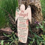My Angel Grave Wooden Angel Plaque Loving Memory Mum Dad Nan