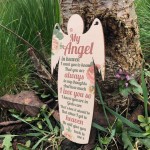 My Angel Grave Wooden Angel Plaque Loving Memory Mum Dad Nan