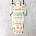 Mummy Dear Grave Wood Angel Plaque Loving Memory Family Mum