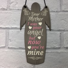 I Was Your Angel Grave Hanging Wood Angel Plaque Loving Memory