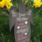 I Was Your Angel Grave Hanging Wood Angel Plaque Loving Memory